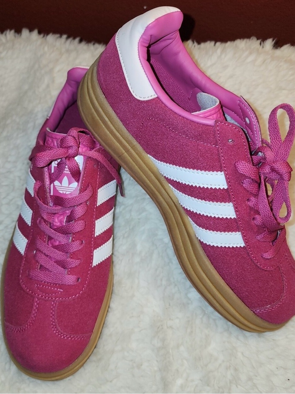 Adidas Gazelle Bold Wild Pink Platform Sneakers - Size 8.5